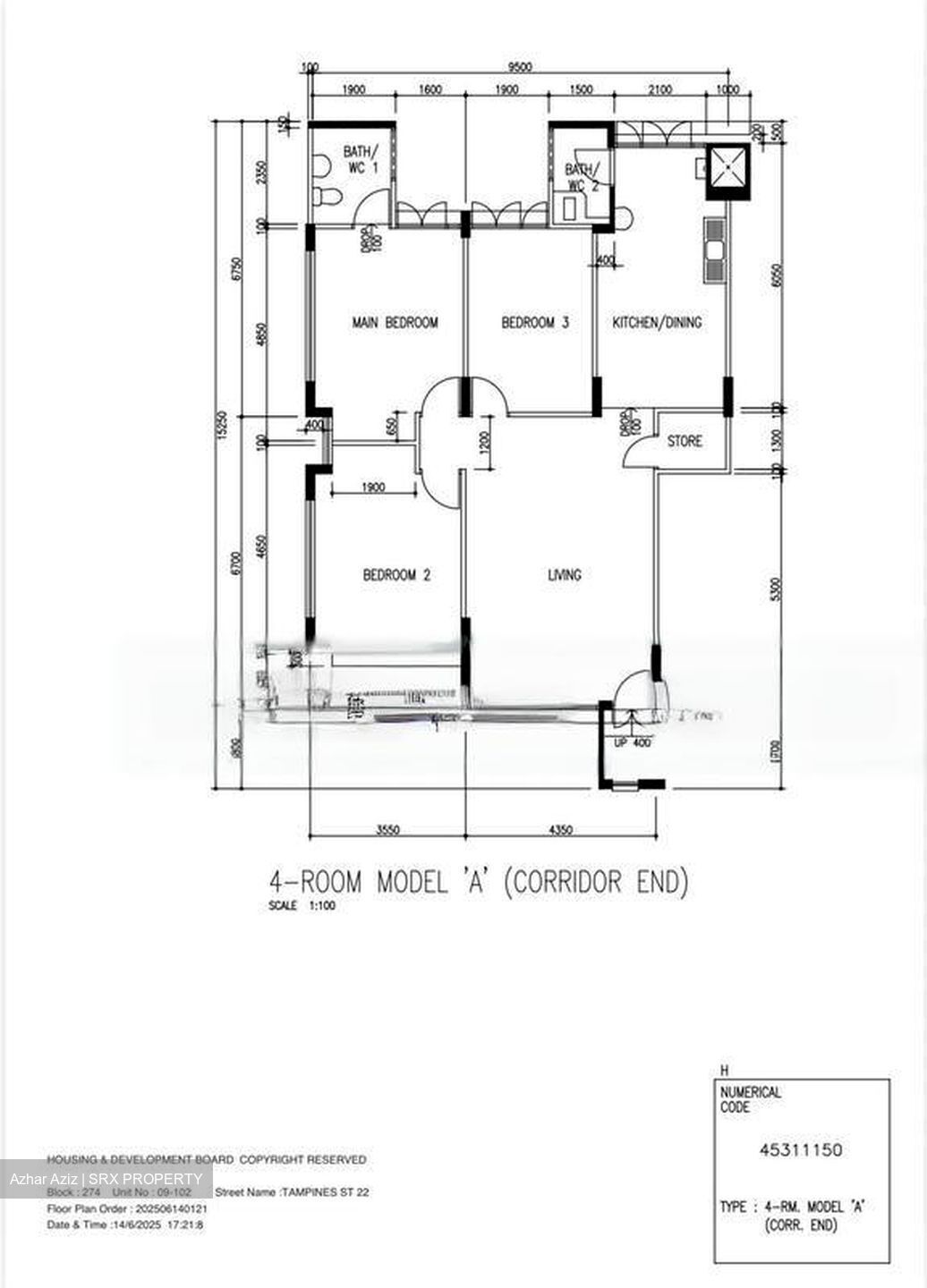 Blk 274 Tampines Street 22 (Tampines), HDB 4 Rooms #504096481